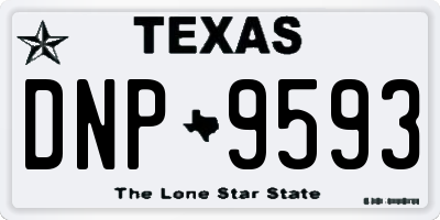 TX license plate DNP9593