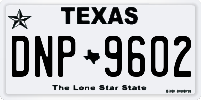 TX license plate DNP9602