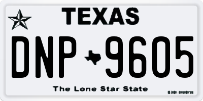 TX license plate DNP9605