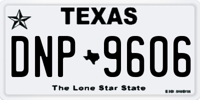 TX license plate DNP9606