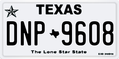 TX license plate DNP9608