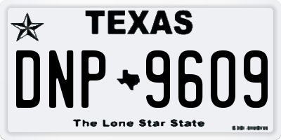 TX license plate DNP9609