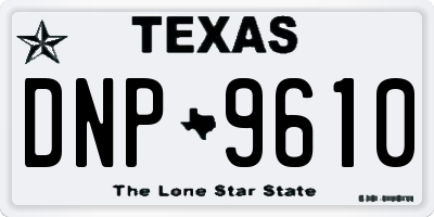 TX license plate DNP9610