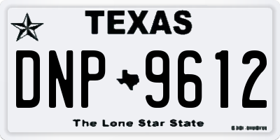 TX license plate DNP9612