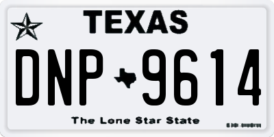 TX license plate DNP9614