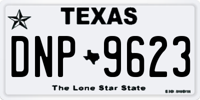 TX license plate DNP9623