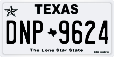 TX license plate DNP9624