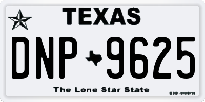 TX license plate DNP9625