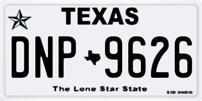 TX license plate DNP9626