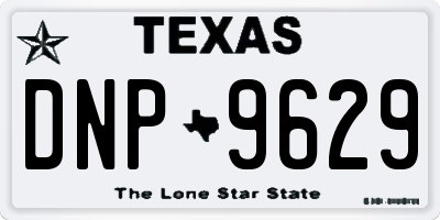 TX license plate DNP9629
