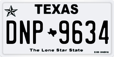 TX license plate DNP9634