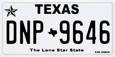 TX license plate DNP9646