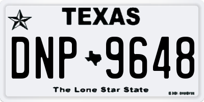 TX license plate DNP9648