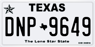 TX license plate DNP9649