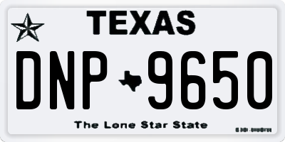 TX license plate DNP9650