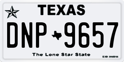 TX license plate DNP9657