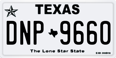 TX license plate DNP9660