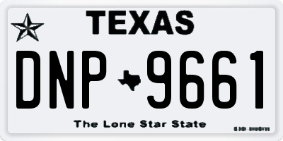 TX license plate DNP9661