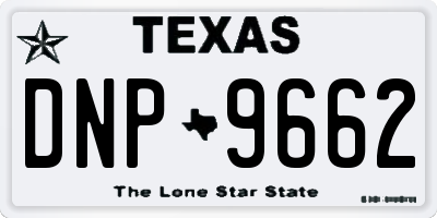 TX license plate DNP9662