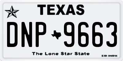 TX license plate DNP9663