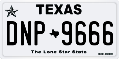 TX license plate DNP9666