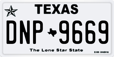 TX license plate DNP9669