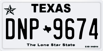 TX license plate DNP9674