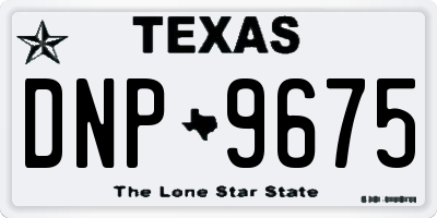 TX license plate DNP9675