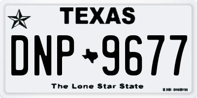 TX license plate DNP9677