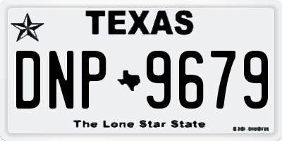 TX license plate DNP9679