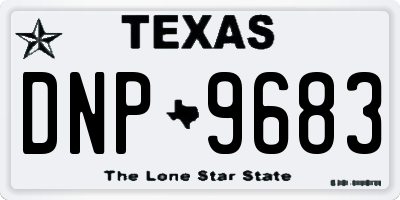 TX license plate DNP9683