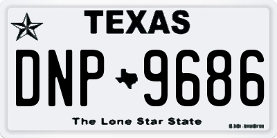 TX license plate DNP9686