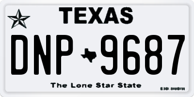 TX license plate DNP9687