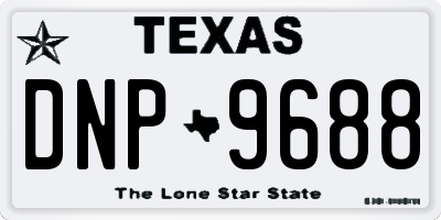 TX license plate DNP9688