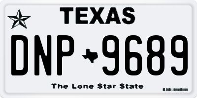 TX license plate DNP9689
