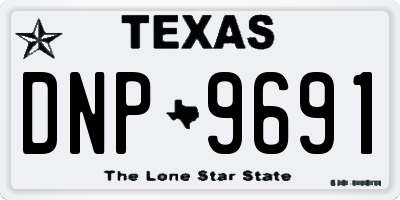 TX license plate DNP9691