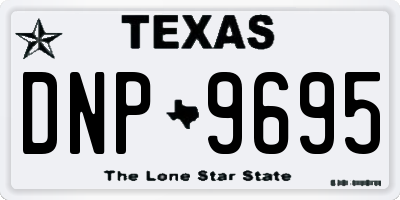 TX license plate DNP9695