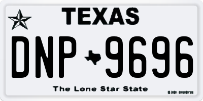 TX license plate DNP9696