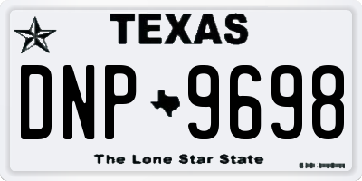 TX license plate DNP9698