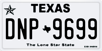 TX license plate DNP9699