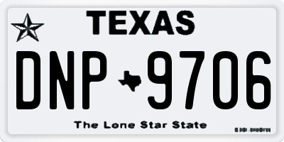 TX license plate DNP9706