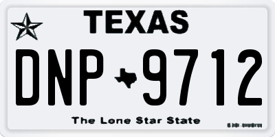 TX license plate DNP9712