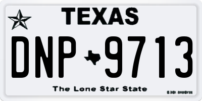 TX license plate DNP9713