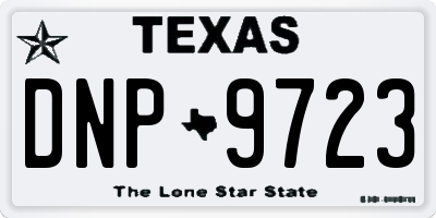 TX license plate DNP9723
