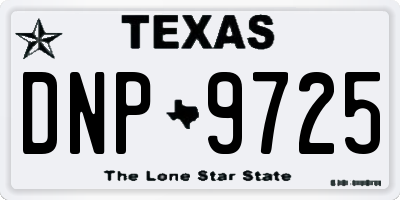 TX license plate DNP9725