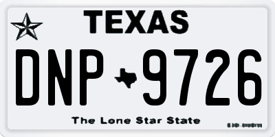 TX license plate DNP9726