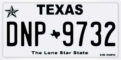 TX license plate DNP9732