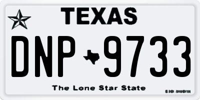 TX license plate DNP9733