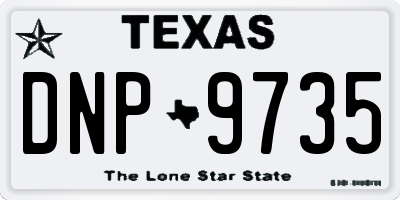 TX license plate DNP9735