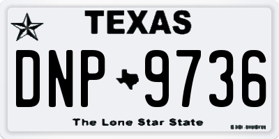 TX license plate DNP9736